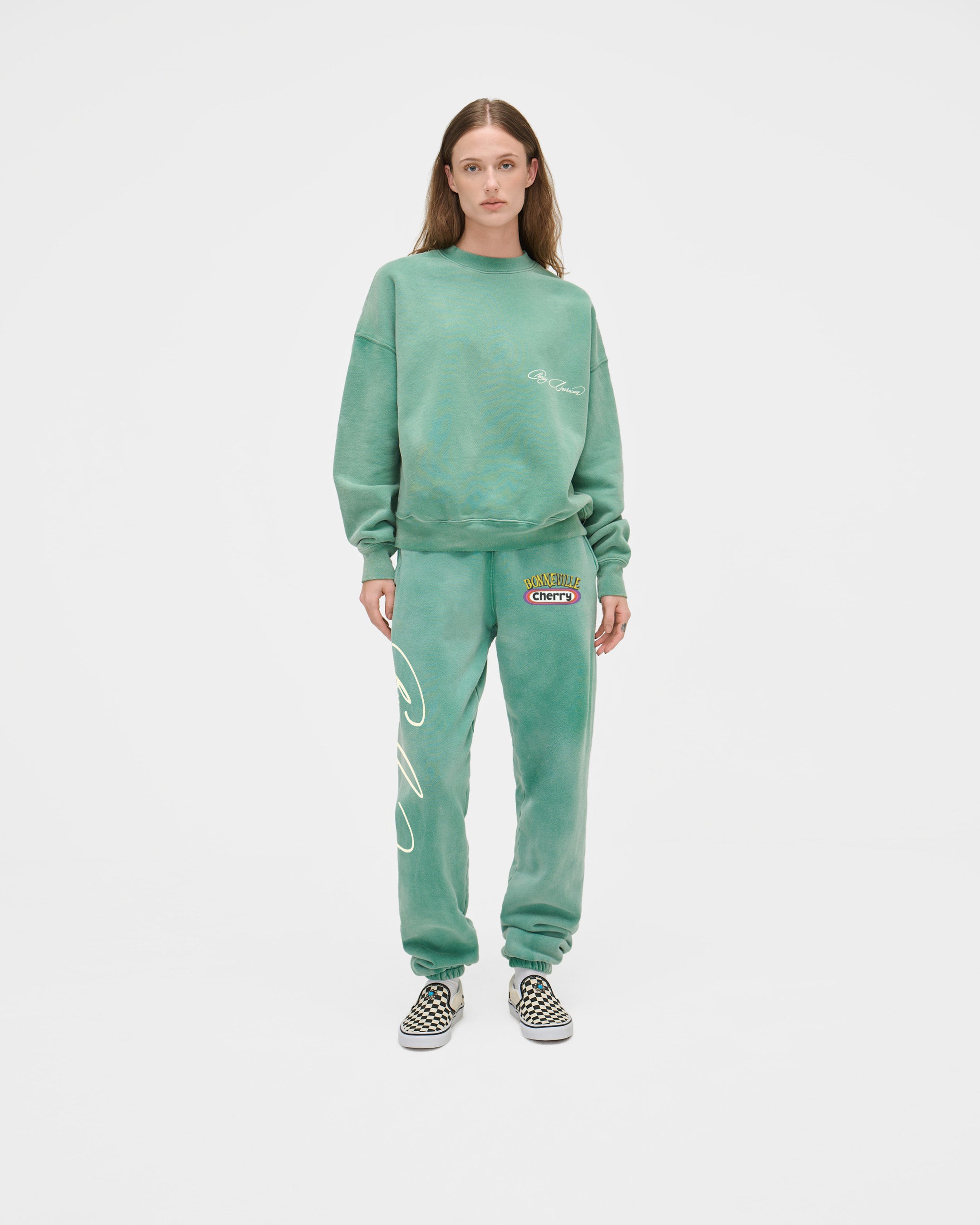 Cherry American Crewneck (Teal)