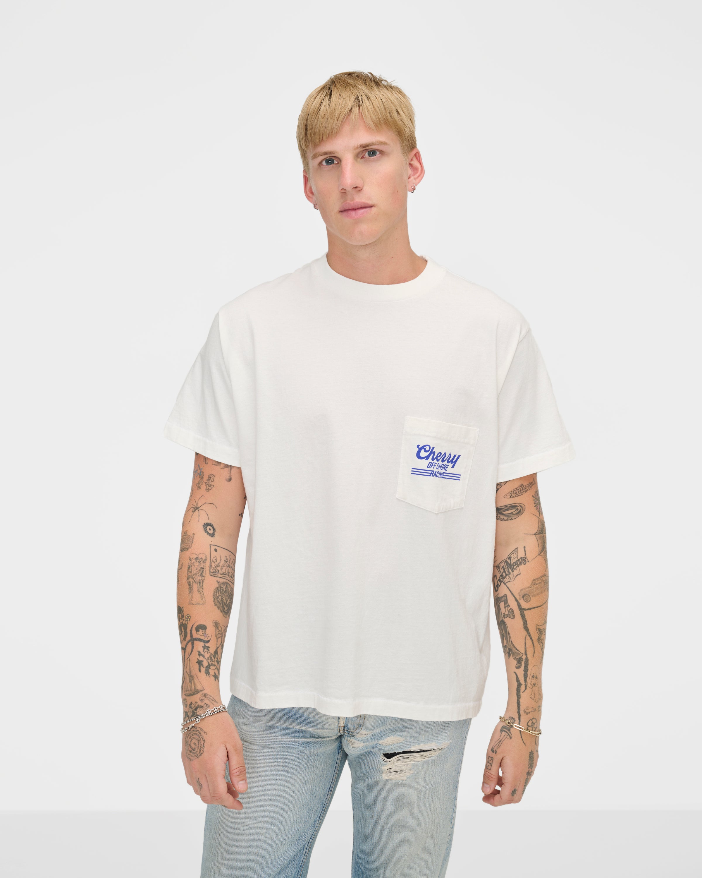 Offshore Boxy Pocket T-Shirt (Vintage White)