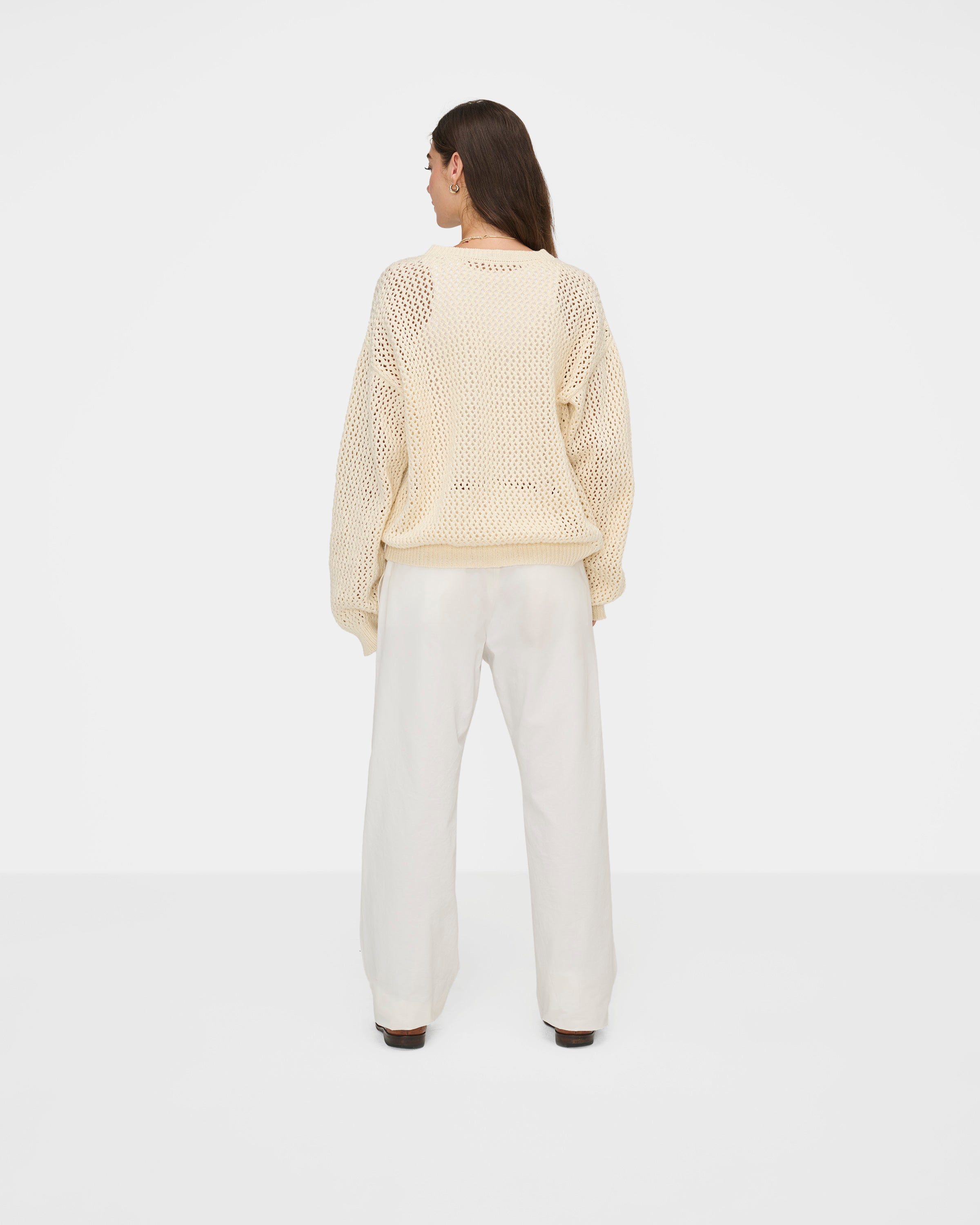 Knit Western Crew (Cream)