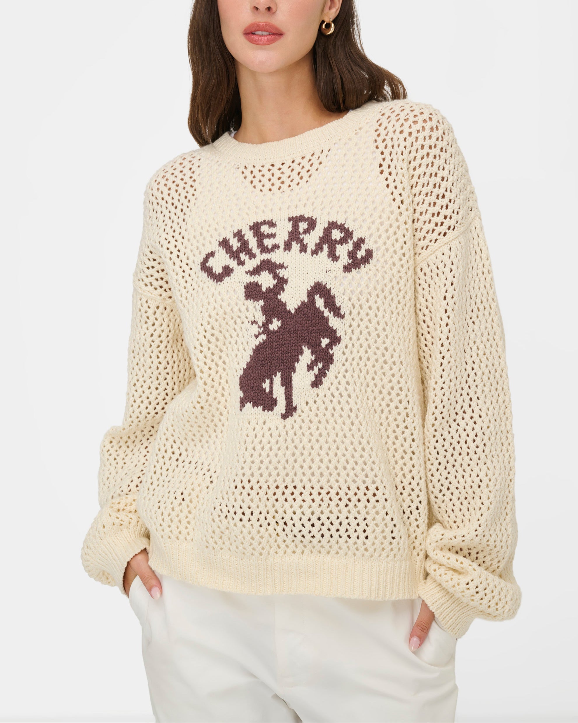 Knit Western Crew (Cream)