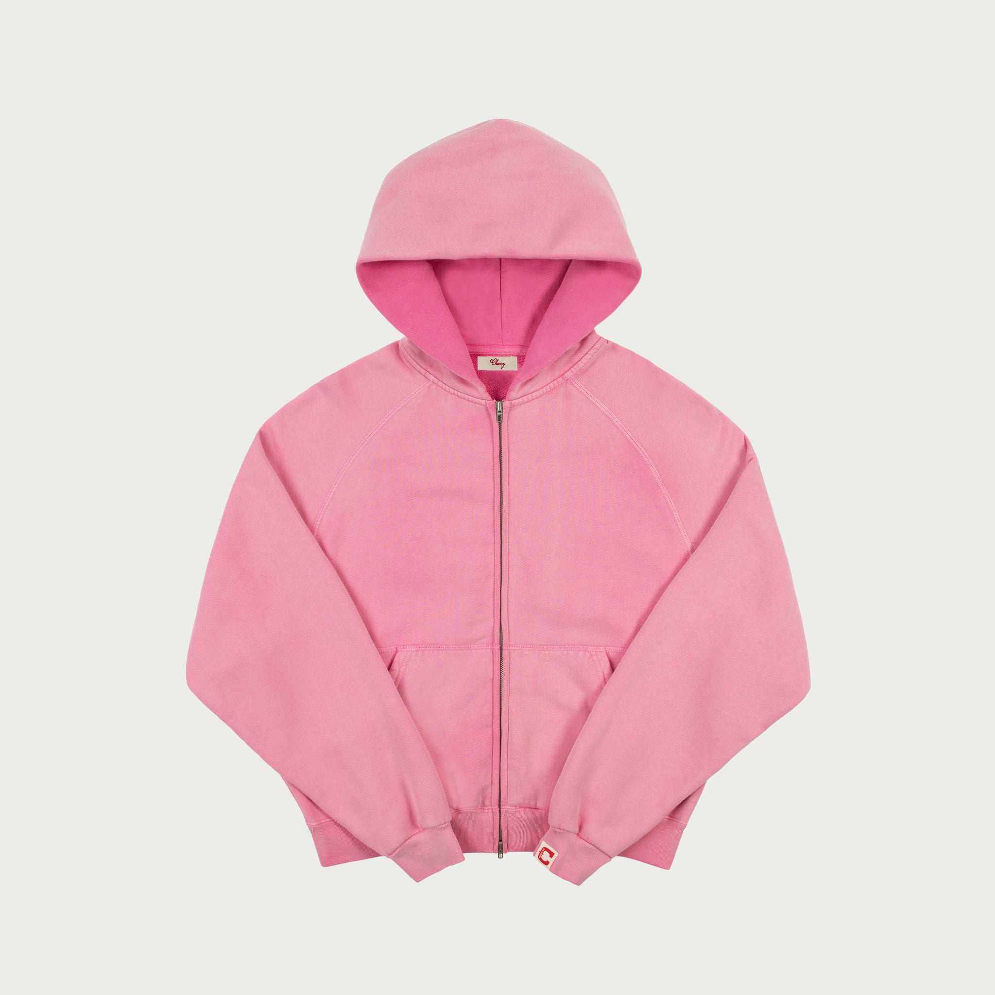 Raglan Zip Up Hoodie (Fuchsia)