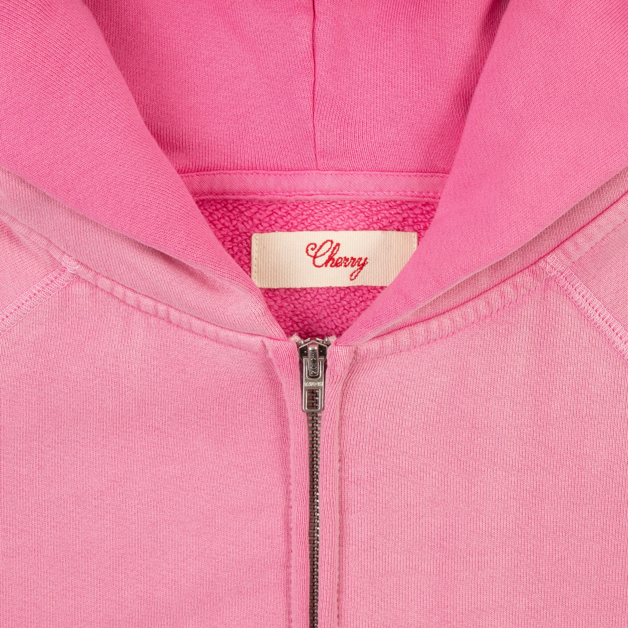Raglan Zip Up Hoodie (Fuchsia)